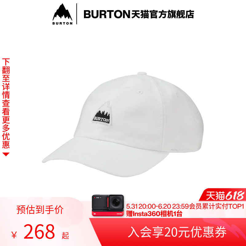 BURTON Bodrum men's and women's SS22 snow season new product RAD hat casual hat duck tongue cap baseball cap 173801