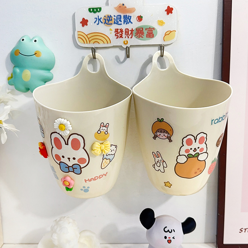 Hanging Trash Can Mini Small Storage Bucket Wall-Mounted Storage Box Student Desktop Pen Holder