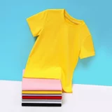 Детская хлопковая тонкая футболка с коротким рукавом, приятная телу цветная летняя одежда