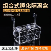 Tank-in-tank acrylic maternity room for fish larvae large-sized incubation grid small fish box fish tank isolation box cub