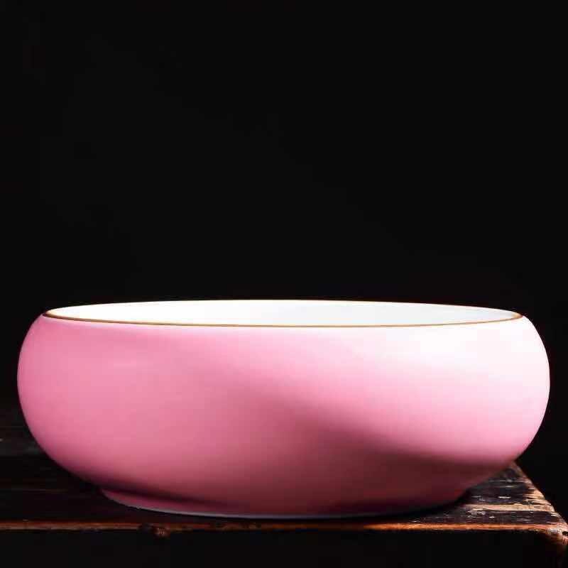 Hydroponic refers to basin to circular large creative ceramic desktop pot leaf of lotus bowl lotus copper red flower planting flowers
