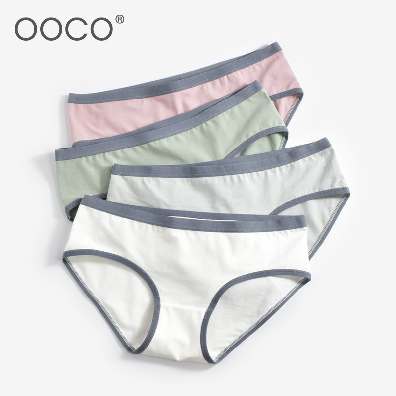 4 Pairs of Women's Cotton Underwear for Girls, Japanese Style, Cute, Summer, Antibacterial, New Low-Waist Women's Shorts