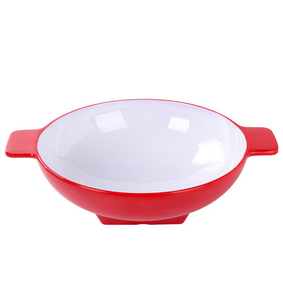 双耳日式网红大碗汤碗商用创意餐厅拉面碗米线碗塑料仿瓷麻辣烫碗