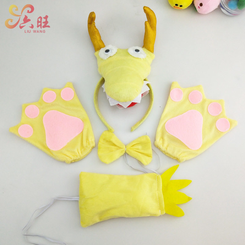 Wan Halloween Animal head hoop to blame cute birth Xiao Long cartoon hair hoop headwear makeup prom card dt