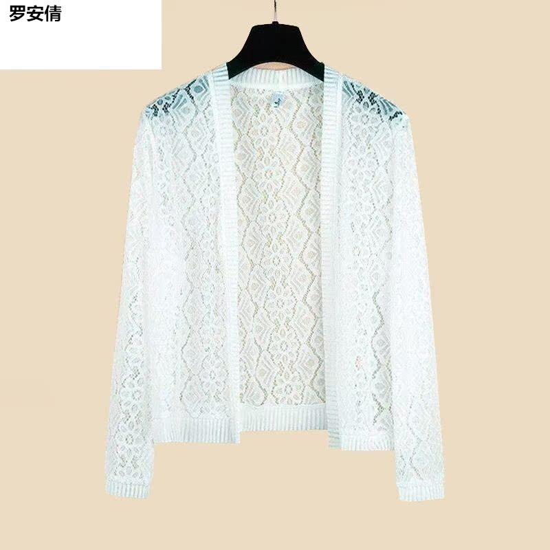 Ren cardigan khăn choàng áo bảy tay áo bên ngoài lớn mã của phụ nữ với một gập ghềnh mùa thu mùa thu kem chống nắng mới áo điều hòa không khí