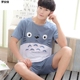 Z.2020 Summer Pyjama bông Mens Summer Mens Casual Quần soóc mùa hè ngắn tay áo Mens Home Mang Set.