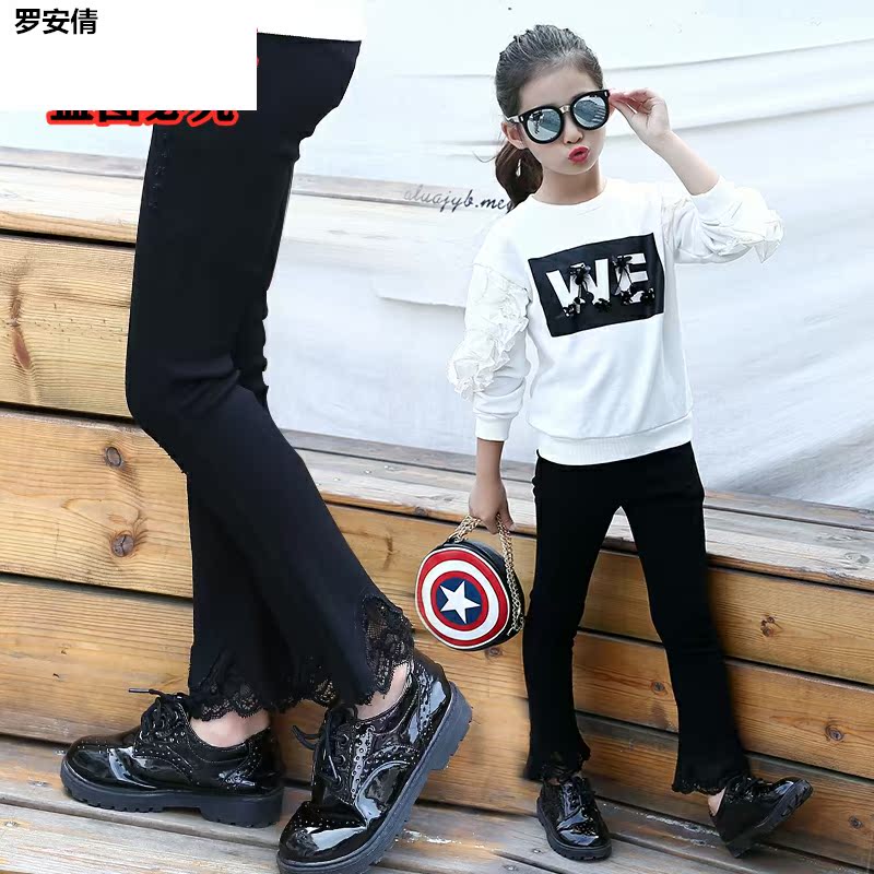 quần trẻ em cô gái quần áo giản dị vi bùng phát trong bottompants đàn hồi trẻ em lớn của quần trẻ em cộng với nhung mùa xuân và mùa thu không bắt buộc