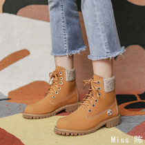 Tooling Martin boots womens 2021 autumn and winter new British style rhubarb boots leather thick bottom boots knight boots
