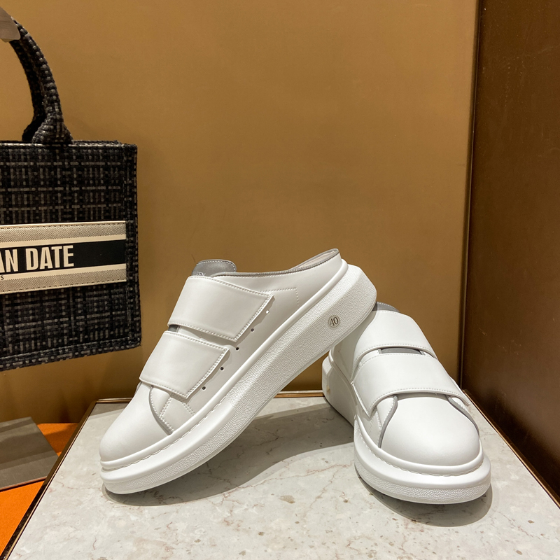 Baotou Xiaobai Half-Slippers for Women 2026 Summer Outdoor Sandals Thick-Soled Platform Without Heel Height-Increasing Mcqueen-Style Lazy Slippers