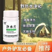 Outdoor drinking water purification tablets disinfection tablets mouthwash sterilization tablets nine-line disinfection effervescent tablets for outdoor survival equipment