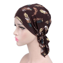 Hat female European and American fashion new summer thin air-permeable cotton printed headscarf cap skinhead chemotherapy cap