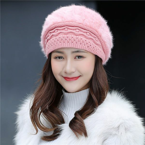 2023 autumn/winter berets women plus suede thickened warm hat Outdoor shopping for a fashion Temperament Knitted Hat-Taobao