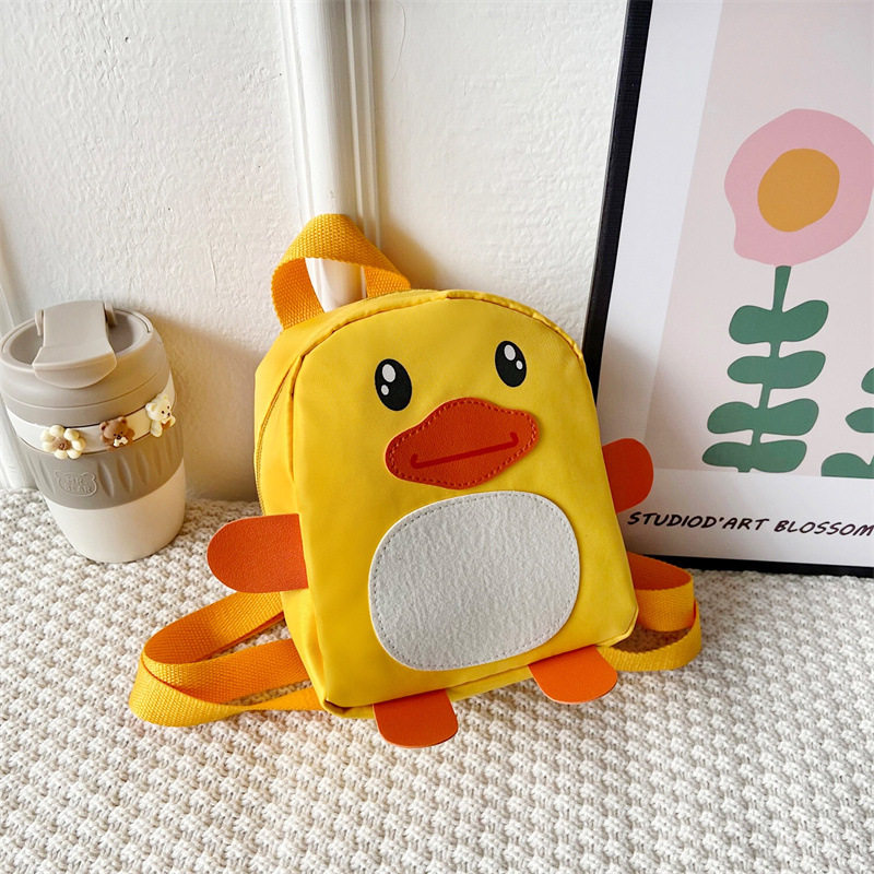 Cartoon children's schoolbag new Korean wave cute yellow duck shoulder bag fashion kindergarten baby backpack