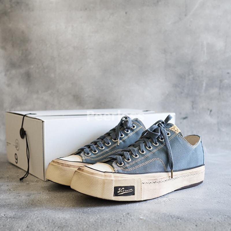 In Stock Visvim Skagway Lo G.Patten Vintage Distressed Thick-Soled Canvas Shoes 26Ss