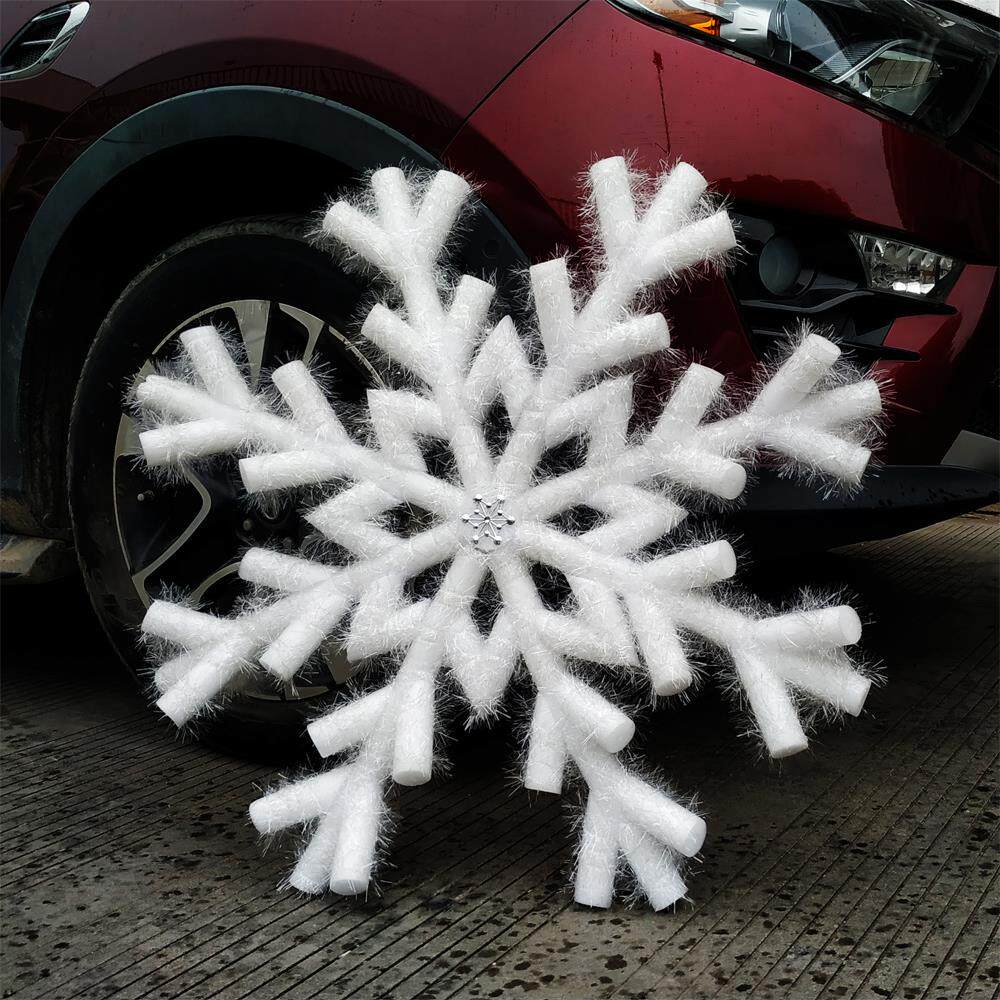 Christmas Snowflakes Children Perform Dance Props Christmas Foam Eight Poles Solid Snowflake Christmas Tree Decorations