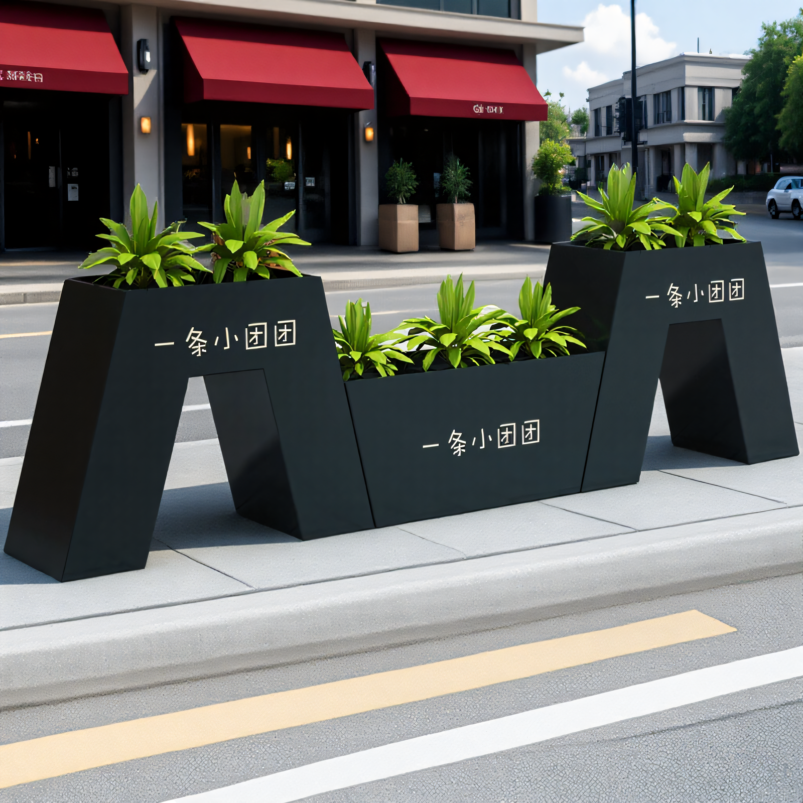 户外花箱怎么选？商业街咖啡厅都在用的隔断神器