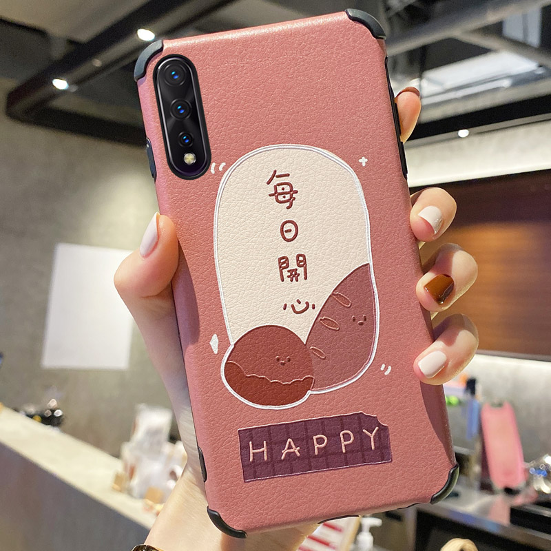 Huawei Y9s [Happy Every Day] Lambskin Y (Four Corners Thickened)For Huawei Y9 s Mobile phone shell Lamb skin B   Mobile phone shell