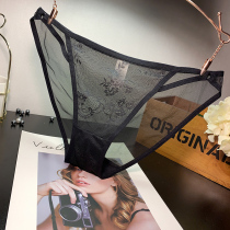 EMWZ mesh hollowed-out comfortable panties feminine transparent girl bottoms low-waisted thin briefs