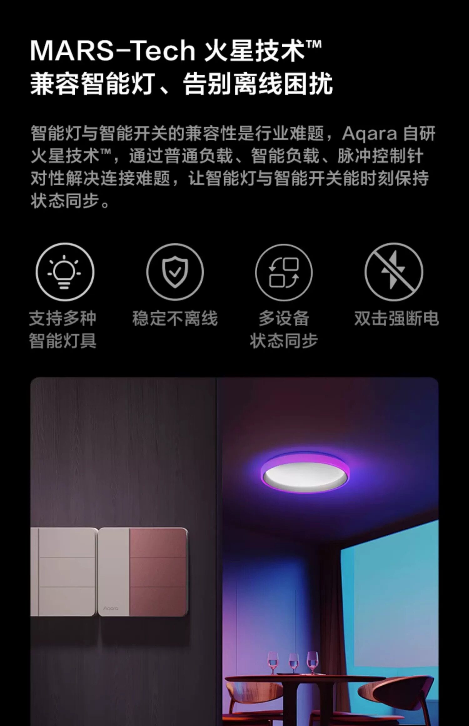 Интеллектуальный выключатель aqara绿米智能开关卡农z1双控homekit已接入米家zigbee控制面板