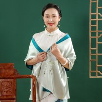 Wedding cheongsam shawl mother dress with handmade embroidery plate buckle Suzhou embroidery scarf Suzhou silk silk scarf