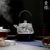 Sopi original crystal teapot pure hand-made high temperature electric pottery stove thickened cooking teapot kettle household lifting pot