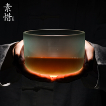 Suxi Tianqing glass tea washing large tea residue bucket washing dishes teacup Jianshui high-end simple household tea set accessories