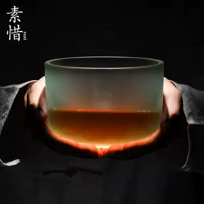 Suri Tianqing glazed tea wash large scum bucket dishwashing tea cup Jianshui high-grade simple household tea accessories