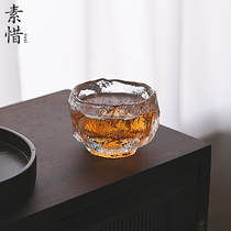 Suci original crystal handmade tea cup home Master Cup Tea Cup kung fu tea gift box high-end Crystal Cup