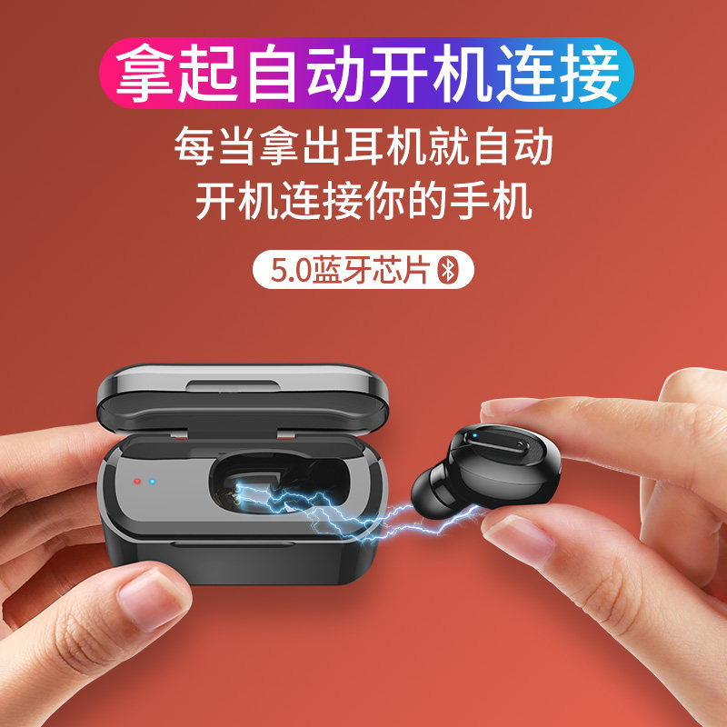 Bluetooth Headphones Single Binaural Invisible Wireless Bluetooth Headphones In Ear Style Ultra Small Mini Sport Extra-long Standby applicable Huawei oppo Apple vivox27 Xiaomi 8 Phone Android Men and Women General