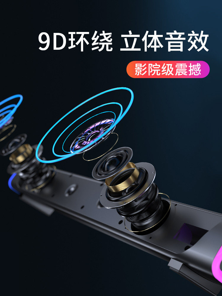 2025 New Computer Speakers Desktop Home Speakers Small Desktop Laptop High-Quality Sound Subwoofer