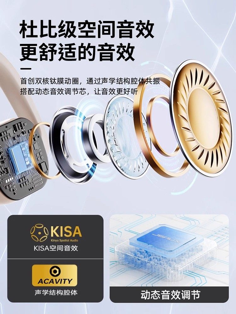 Open-Ear Bluetooth Headphones 2025 New Model, Non-In-Ear, High-Quality Bone Conduction Wireless, Dedicated for Sports and Running