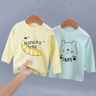 Baby long-sleeved t-shirt boys and girls bottoming shirt spring and autumn winter bottoming boys and girls baby autumn clothes pure cotton underwear