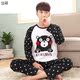 Mùa hè cotton mens đồ ngủ tuổi teen đồ ngủ dài tay quần mùa xuân và mùa thu mùa hè học sinh trung học tại nhà quần áo bộ.