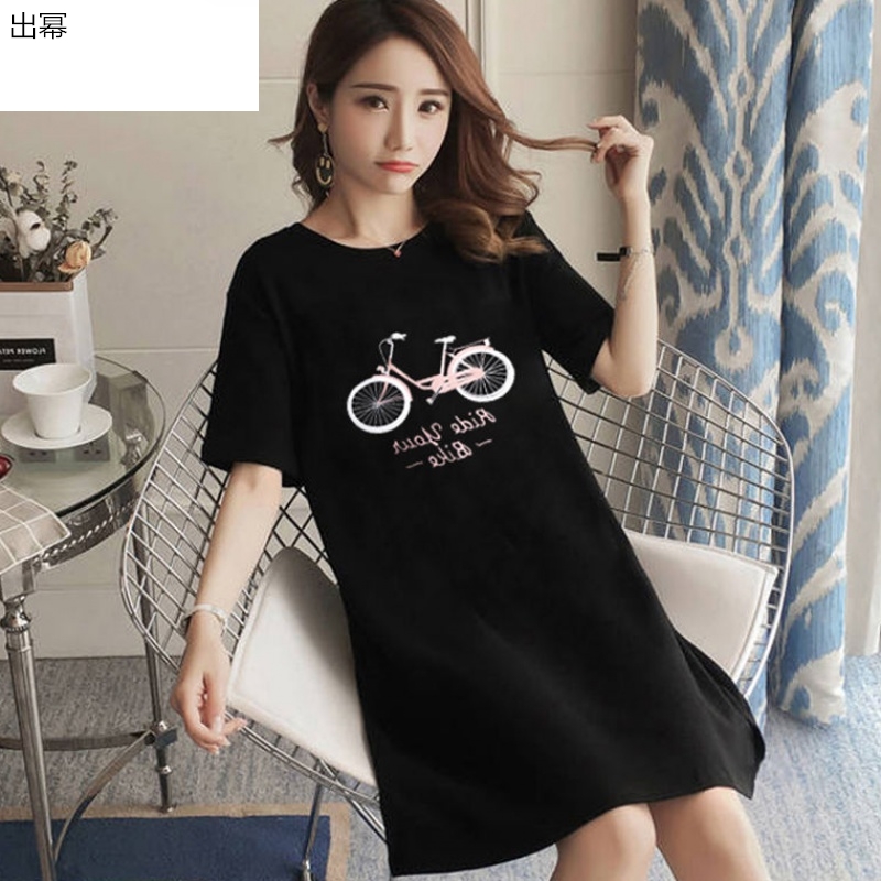 Mùa hè Hàn Quốc phiên bản của sinh viên loose-fitting bộ đồ ngủ cô gái mùa hè tay áo ngắn trong một bộ đồ ngủ lớn mã tươi có thể phim hoạt hình mòn.