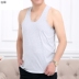 t-shirt đồ lót thể thao cha trắng vest ngắn tay bông cha trung niên đầu tập thể dục dưới và người già thoải mái 