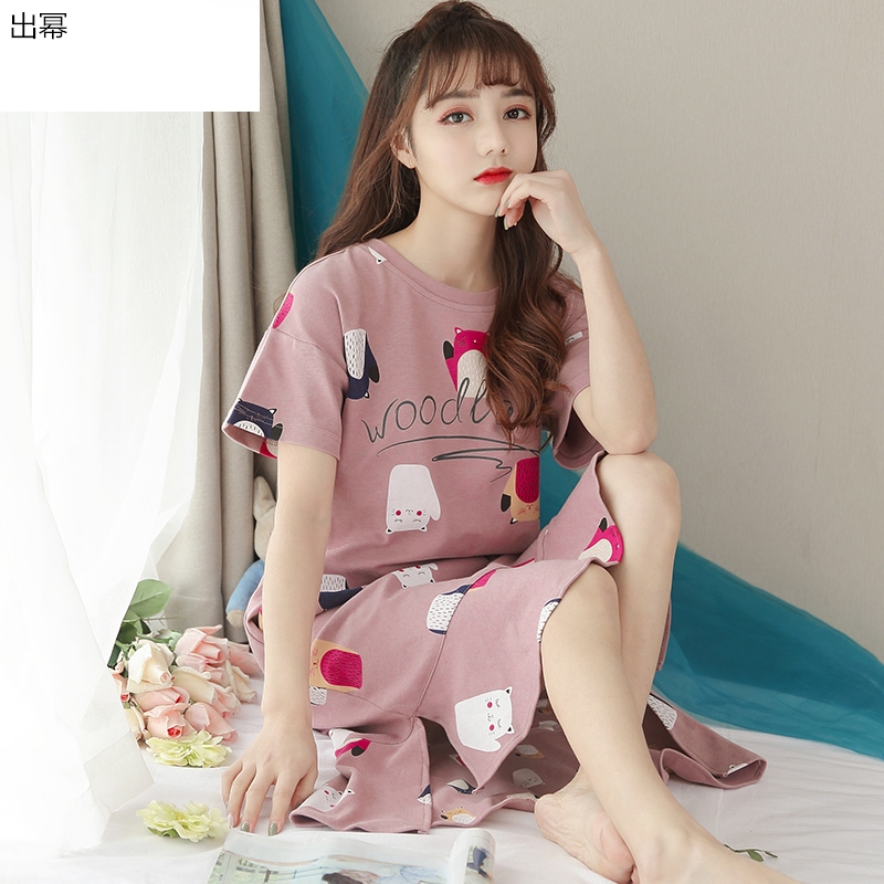 quần áo ngắn tay Liman Moday chúa ngủ váy mỏng mùa xuân hè phố Hàn Quốc phiên bản của womens pajama mùa nhà cô gái.