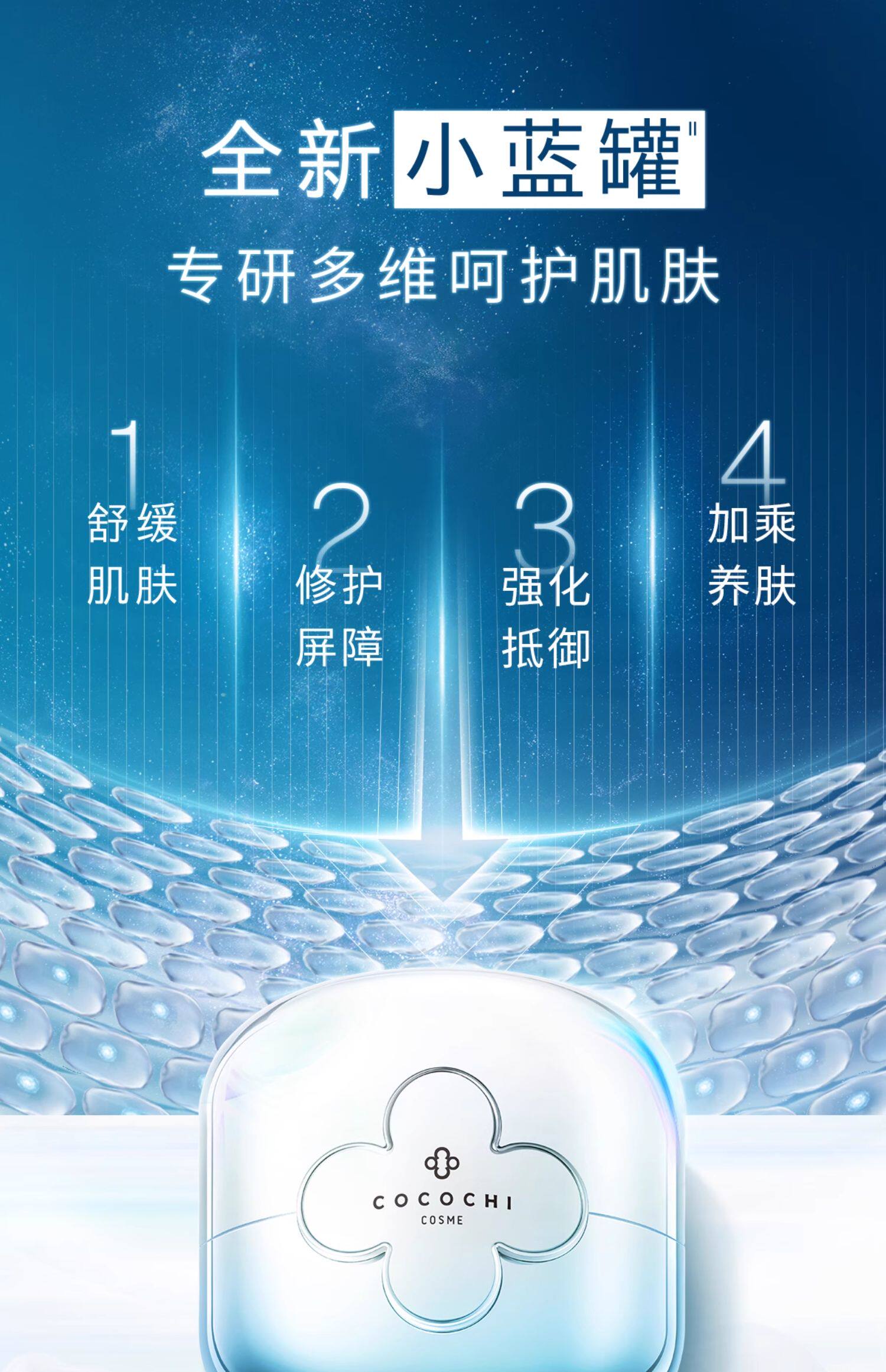 日本 COCOCHI AG抗糖小蓝罐精华涂抹面膜 睡眠面膜 补水保湿舒缓修复提亮维稳 110g