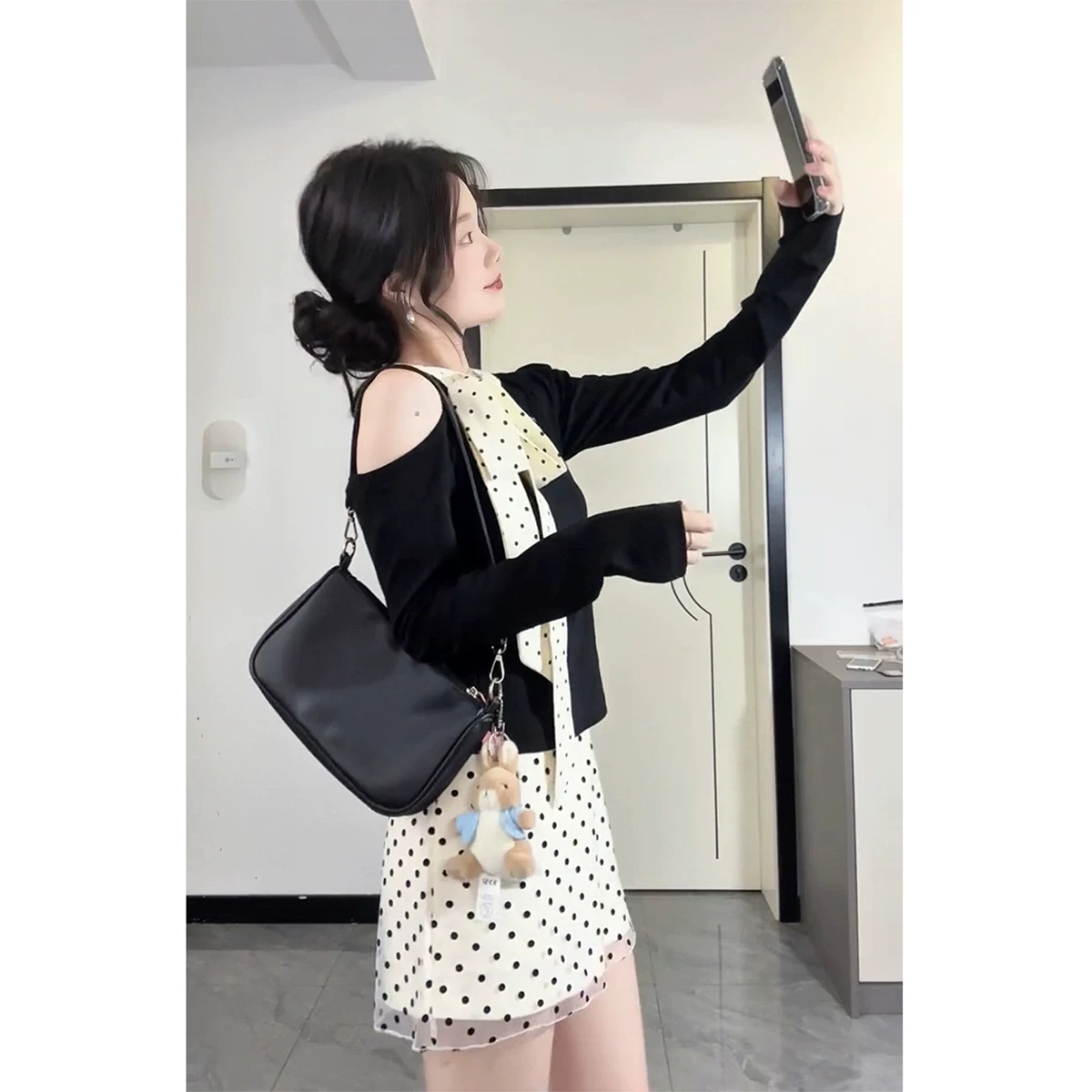 Autumn set, long-sleeve, skirt