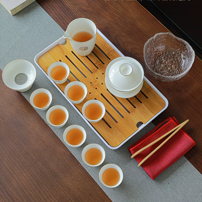 Tea set, ceramic teapot, tea cup, simple and elegant design