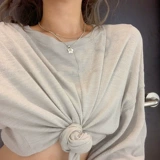 Ожерелье, цепочка до ключиц в стиле хип-хоп, серебро 925 пробы