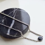 Асимметричная короткая цепь, ретро ожерелье, цепочка до ключиц, серебро 925 пробы, популярно в интернете