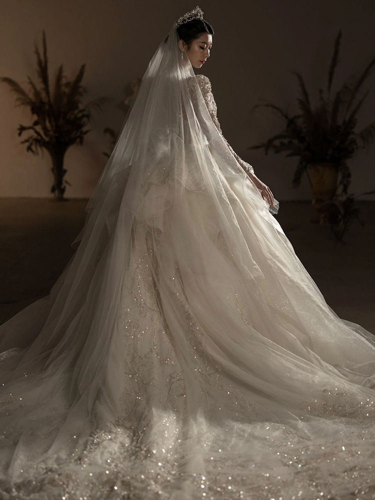Four -year -old French Wedding Women 2023 New Bridal Heavy Industry Luxury Dragon Tail Long Sleeve Advanced Maintrack Main Main Main Main Tale 2022 Spring and Summer Four -year -old French Wedding Women 2023 New Bridal Heavy Industry Luxury Dragon Tail Long Sleeve Advanced Maintrack Main Main Main Main Tale 2022 Spring and Summer