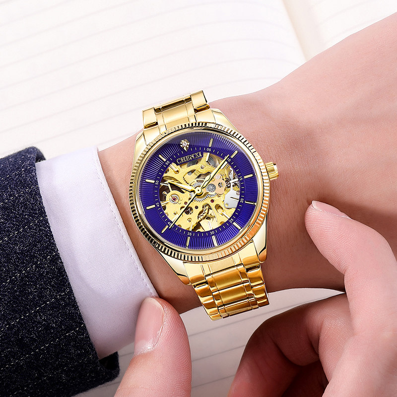 Chenxi new watch men's hollow mechanical watch male student trend waterproof automatic men's personality cool watch