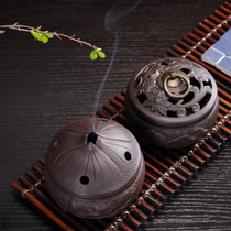 Hidden tea edge purple sand creative sandalwood incense burner bedroom club antique indoor aromatherapy room incense burner incense plug