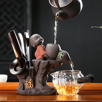 Hidden tea edge purple sand little monk gourd tea leak kung fu tea set accessories tea filter personality tea ceremony six gentlemen set