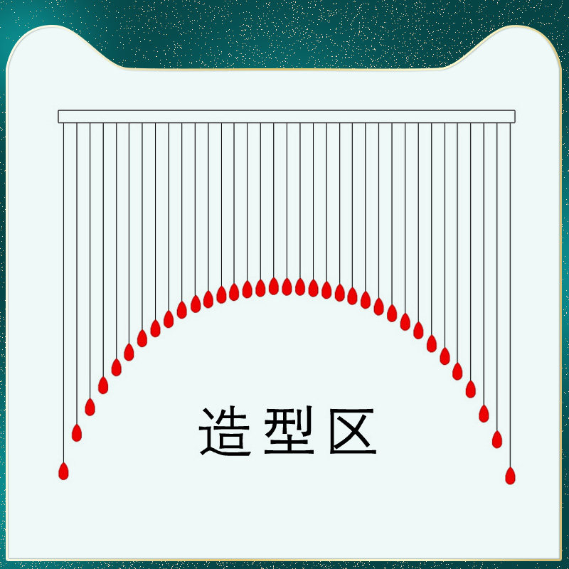 Screening embroidered bead curtain crystal with partition window door finished door curtain living-room styling