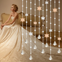 Beaded curtain crystal partition curtain living room dining hall aisle European new decorative curtain bedroom bathroom door curtain free of punching