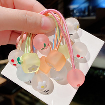 2020 girls tie head rubber band girl ins Sen female cute Japanese and Korean children jelly color head rope