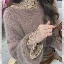 Curry Hooded Sweater Woman Winter New 2022 Burst Retro Day Ensemble LAZY WIND KNIT UNDERSHIRT THICKENED