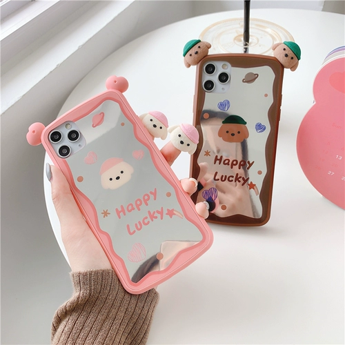 Apple, трехмерный совместимый мультяшный чехол для телефона, силиконовая защитная сумка XS Max, iphone, 8plus, зеркальный эффект, 11promax, защита при падении